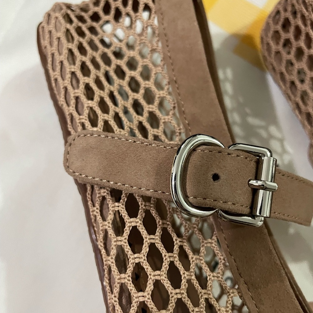 ALAIA Nude Mesh Mary Jane Flats - Picture 8 of 15